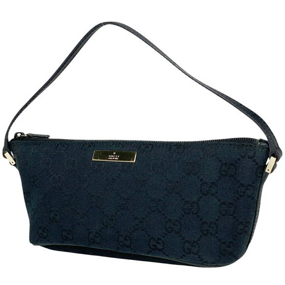 Gucci GG Canvas Handbag Accessory Pouch Black - Picture 1 of 6